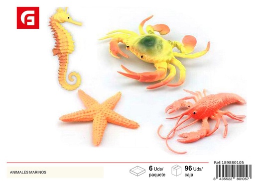 [189880105] Juego de 4 animales marinos de 5 pulgadas - Juguetes y animales