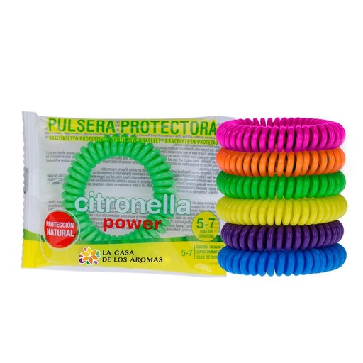 [8428390046408] Pulsera protectora de citronela 6 colores - Variedad y funcionalidad