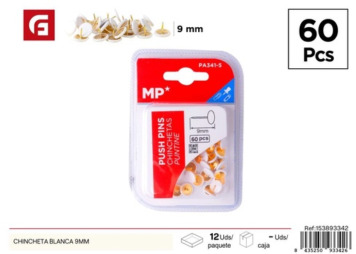 [153893342] Chinchetas blancas de 9 mm - Nuevos artículos de verano