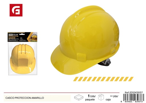 [201243937] Casco de protección amarillo - Accesorios de seguridad