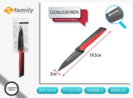 [104159] Cuchillo de fruta de 3.5 pulgadas 1.5 mm 19 cm – Utensilio de cocina