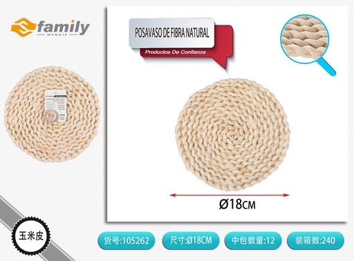 [105262] Salvamantel de fibra natural de 18 cm – Accesorios para mesa