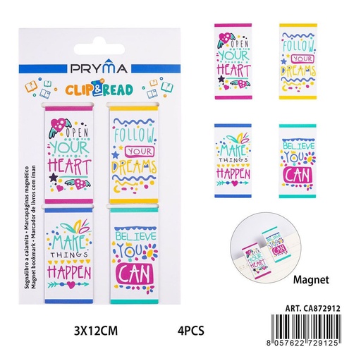 [0241153]  Marcapáginas magnético 3x12 cm - Artículos de papelería y organización
