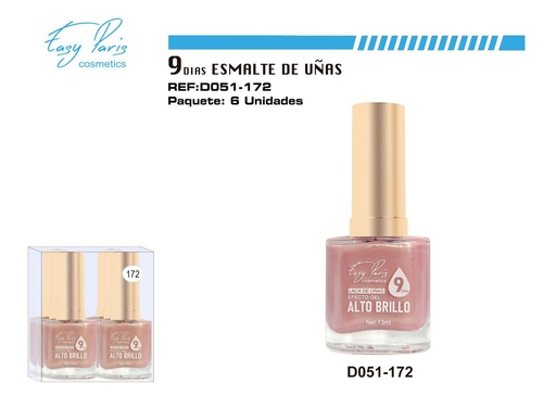 [D051-172] Laca de uñas 9 días 6/U - Esmaltes de larga duración