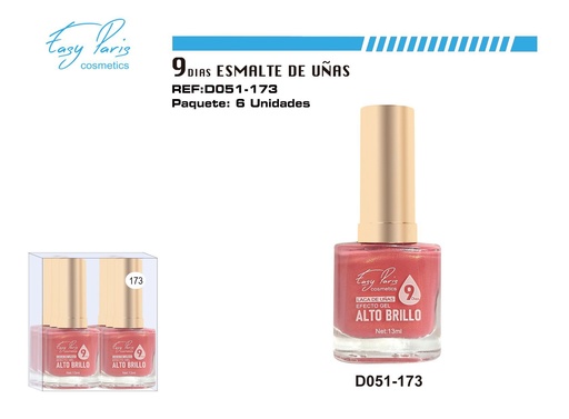 [D051-173] Laca de uñas 9 días 6/u - Cosméticos y esmaltes de uñas