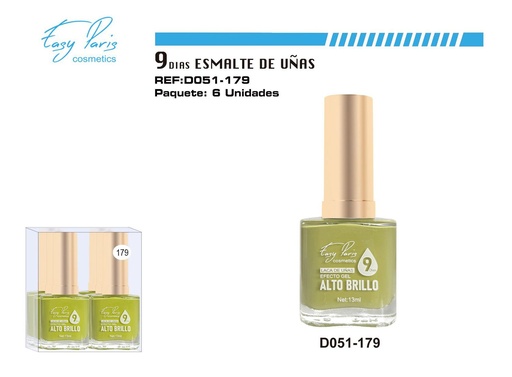 [D051-179] Laca de uñas 9 días 6/U - Esmaltes de larga duración
