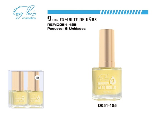[D051-185] Laca de uñas 9 días 6/U - Esmaltes de larga duración