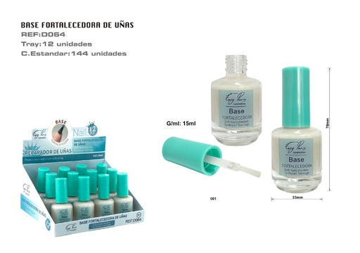 [D064-001] Base fortalecedora de uñas 12U - Cuidado y tratamiento de uñas