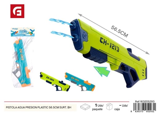 [163205293] Pistola de agua a presión de plástico 56.5 cm surtido - Juguetes de verano acuáticos