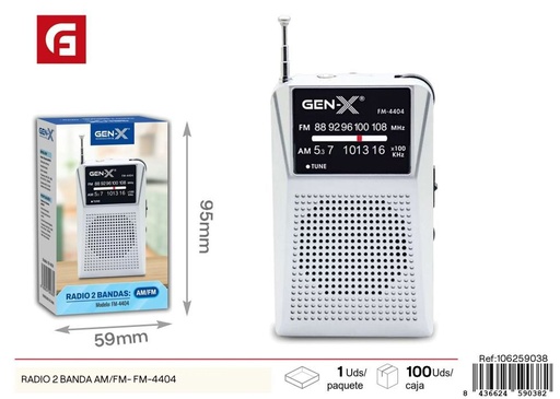 [106259038] Radio 2 banda AM/FM FM-4404 - Electrónica