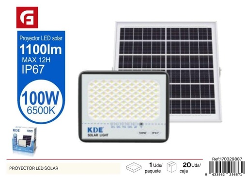 [170329887] Proyector LED solar - Iluminación exterior y eficiente, proyector ecológico