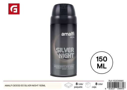 [110209885] Desodorante Amalfi Silver Night 150 ml - Productos de cuidado personal