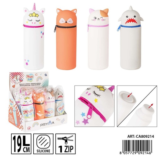 [0237551] Estuche de silicona con forma de animal 19 cm - Estuches y mochilas