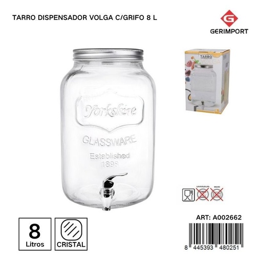 [200948025] Tarro dispensador Volga con grifo 8L - Accesorios de cocina y jarras