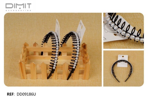 [8435693875031] Diadema con perlas - Pack de 12 unidades