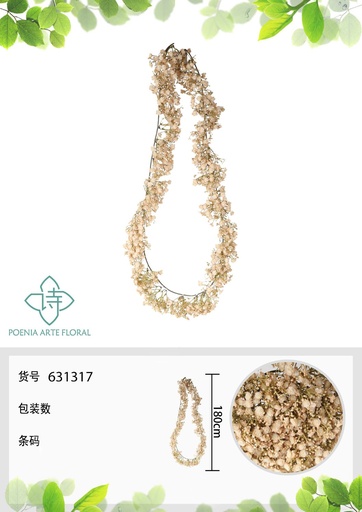 [631317CHAMPAGNE] Guirnalda de Gypsophila - Novedades de decoración