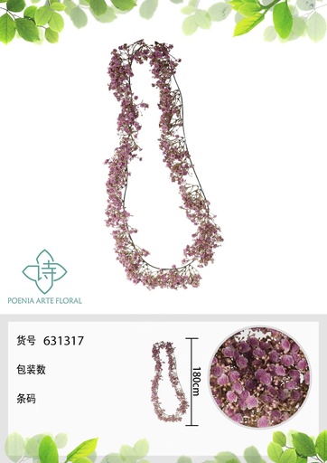 [631317MORADO] Guirnalda de Gypsophila - Novedades de decoración
