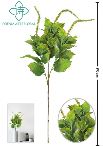 [630324-绿色] Rama de hojas de albahaca verde - Accesorios decorativos