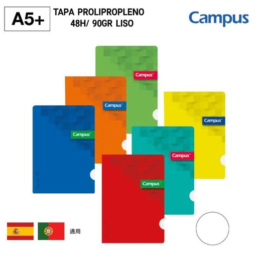 [A001027] Libreta grapada A5+ 48 hojas 90g liso - Papelería y cuadernos