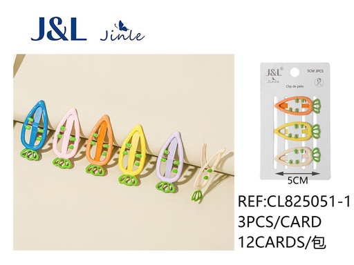 [8445801314208] Pack de 3 ranas 5 cm surtidas 12/u CL825051-1 - Accesorios para el cabello y pinzas