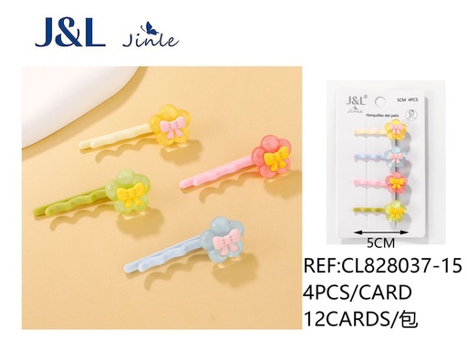 [8445801316141] Pack de 2 pinzas surtidas 6 cm 12/u CL828029-5 - Accesorios para el cabello y pinzas