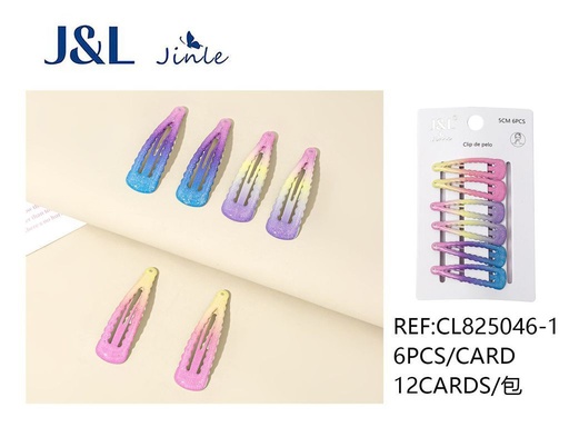 [8445801314130] Pack de 6 ranas 5 cm surtidas 12/u CL825046-1 - Accesorios para el cabello y pinzas