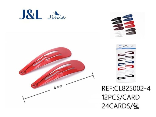 [8445801314567] Pack de 12 ranas de 4 cm surtidas - Accesorios para el cabello y pinzas decorativas