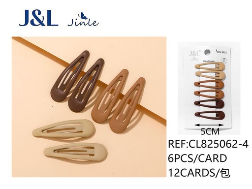 [8445801315366] Pack de 6 ranas de 5 cm surtidas - Accesorios para el cabello y pinzas decorativas