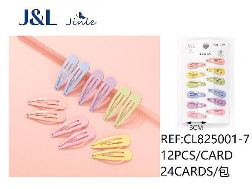[8445801317568] Pack de 12 ranas de 3 cm surtidas - Accesorios para el cabello y pinzas decorativas