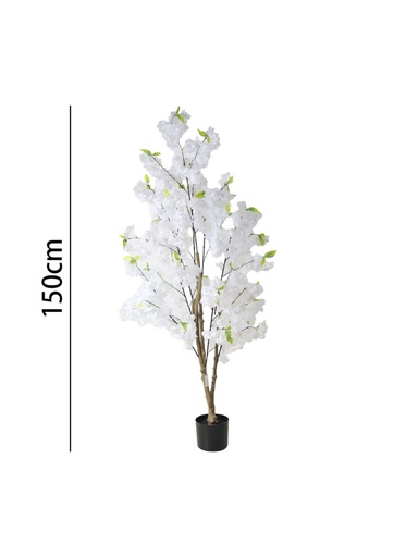 [631449BLANCO] Árbol de cerezo artificial 145 cm - Plantas decorativas