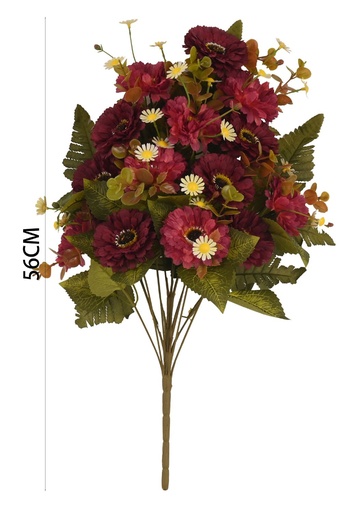 [6101095紫红] Ramo de dahlia 14 cabezas - Ramos para decoración