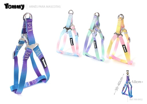 [YM0452] Arnés de pecho triangular colorido 1.0*20-30 cm - Accesorios para mascotas