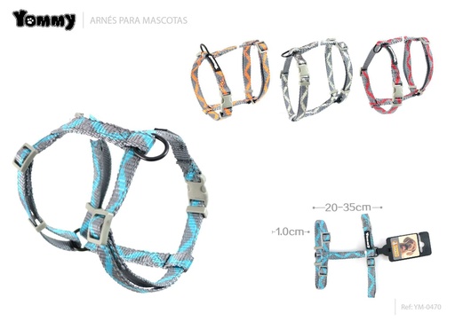 [YM0470] Arnés de cuatro esquinas 1.0*20-35 cm - Accesorios para mascotas