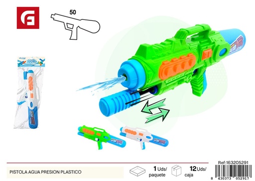 [163205291] Pistola de agua a presión de plástico - Juguetes de verano acuáticos