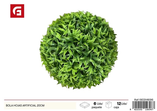 [190314696] Bola de hojas artificial 20 cm - Decoración de jardín y plantas artificiales