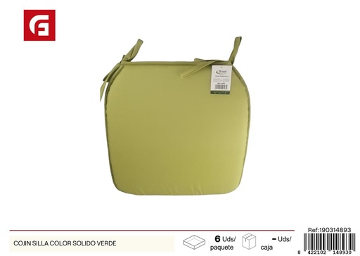 [190314893] Cojín para silla color sólido verde - Textiles para el hogar y decoración 