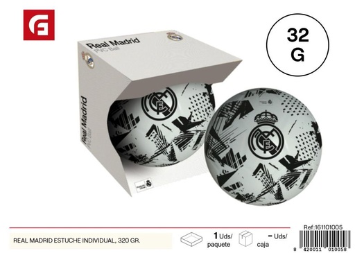 [161101005] Balón Real Madrid estuche individual 320 gr - Juguetes y deportes