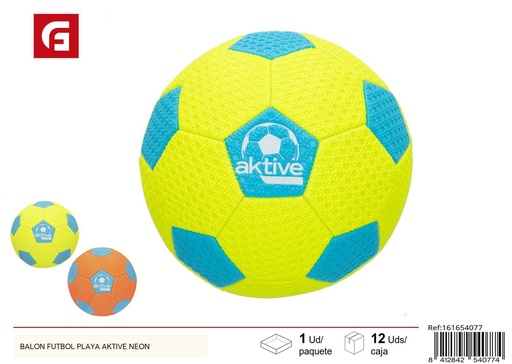 [161654077] Balón de fútbol playa Aktive Neon - Juguetes y deportes