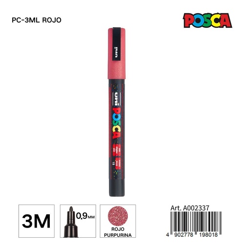 [A002337] Marcador POSCA 0,9 mm color rojo - Papelería y marcadores