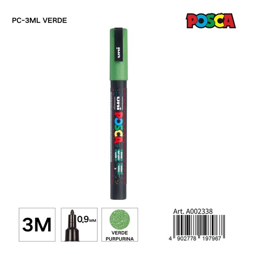 [A002338] Marcador POSCA 0,9 mm color verde - Papelería y marcadores
