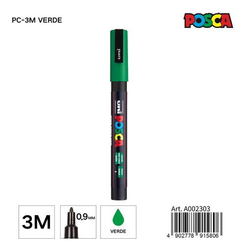 [A002303] Marcador POSCA 0,9 mm color verde - Papelería y marcadores