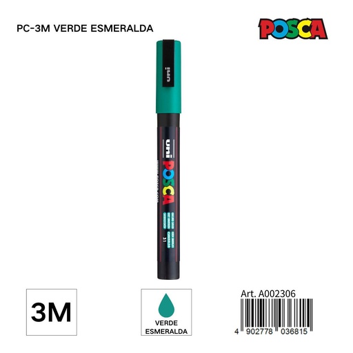 [A002306] Marcador POSCA 0,9 mm color verde esmeralda - Papelería y marcadores