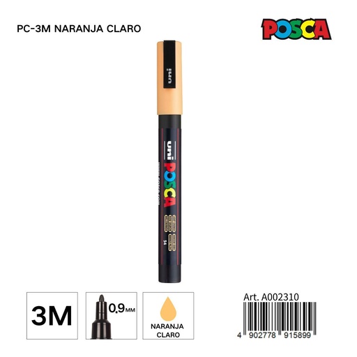 [A002310] Marcador POSCA 0,9 mm color naranja claro - Papelería y marcadores