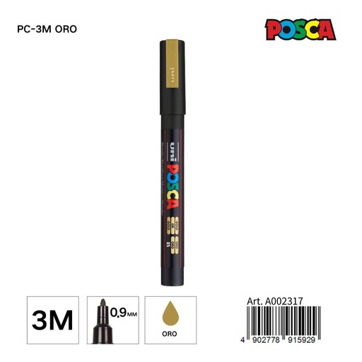 [A002317] Marcador POSCA 0,9 mm color oro - Papelería y marcadores