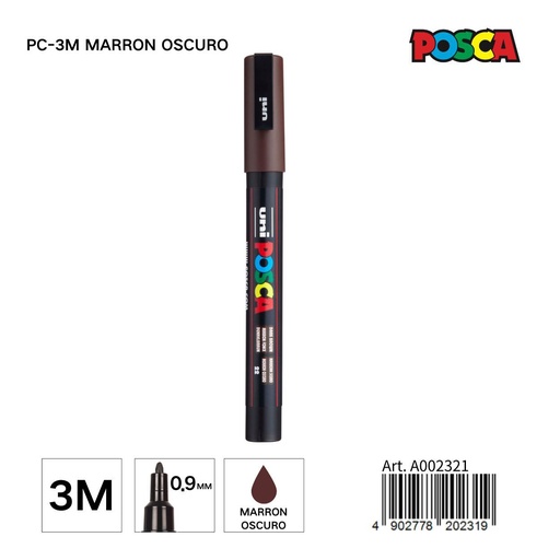 [A002321] Marcador POSCA 0,9 mm color marrón oscuro - Papelería y marcadores