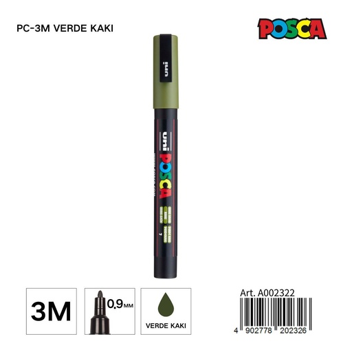 [A002322] Marcador POSCA 0,9 mm color verde kaki - Papelería y marcadores