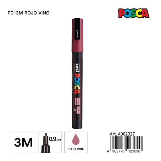 [A002327] Marcador POSCA 0,9 mm color rojo vino - Papelería y marcadores