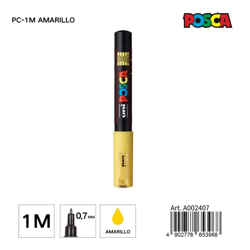 [A002407] Marcador UNI-PIN 0,7 mm color amarillo - Papelería y marcadores
