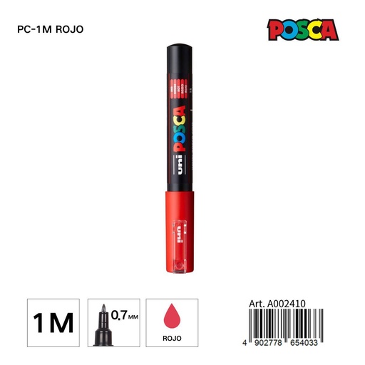 [A002410] Marcador POSCA 0,7MM rojo - Marcadores de colores