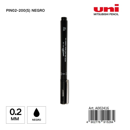 [A002416] Marcador UNI-PIN 0,2 mm color negro - Papelería y marcadores
